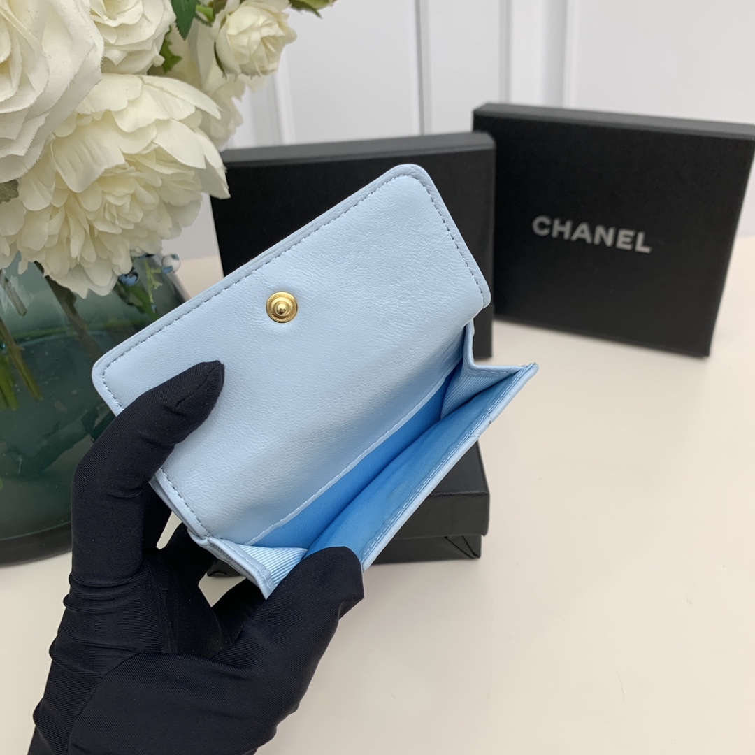 CC Inspired  19-Flap Card Holder - Light Blue - Gorchic - $92.99