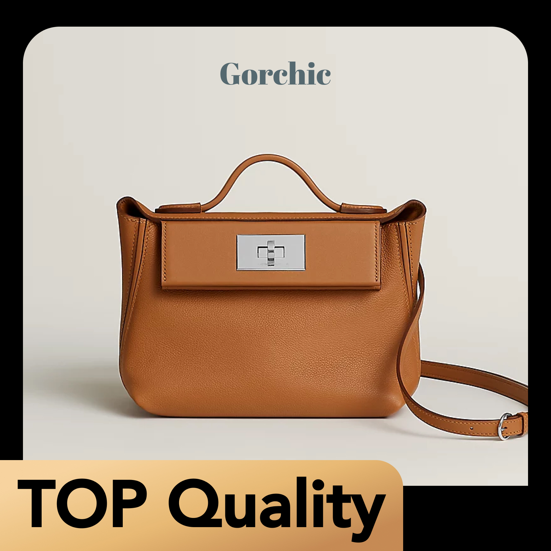 [TOP]H-Inspired 2424 Togo Mini Gold Evercolor SiL*Ver Hardware - Gorchic - $761.99