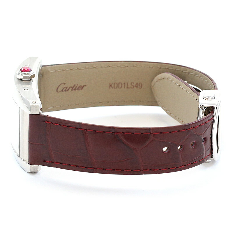 Cartyer Tank Américaine Cartyer watch, White Gold, Large Model - Gorchic - $109.99