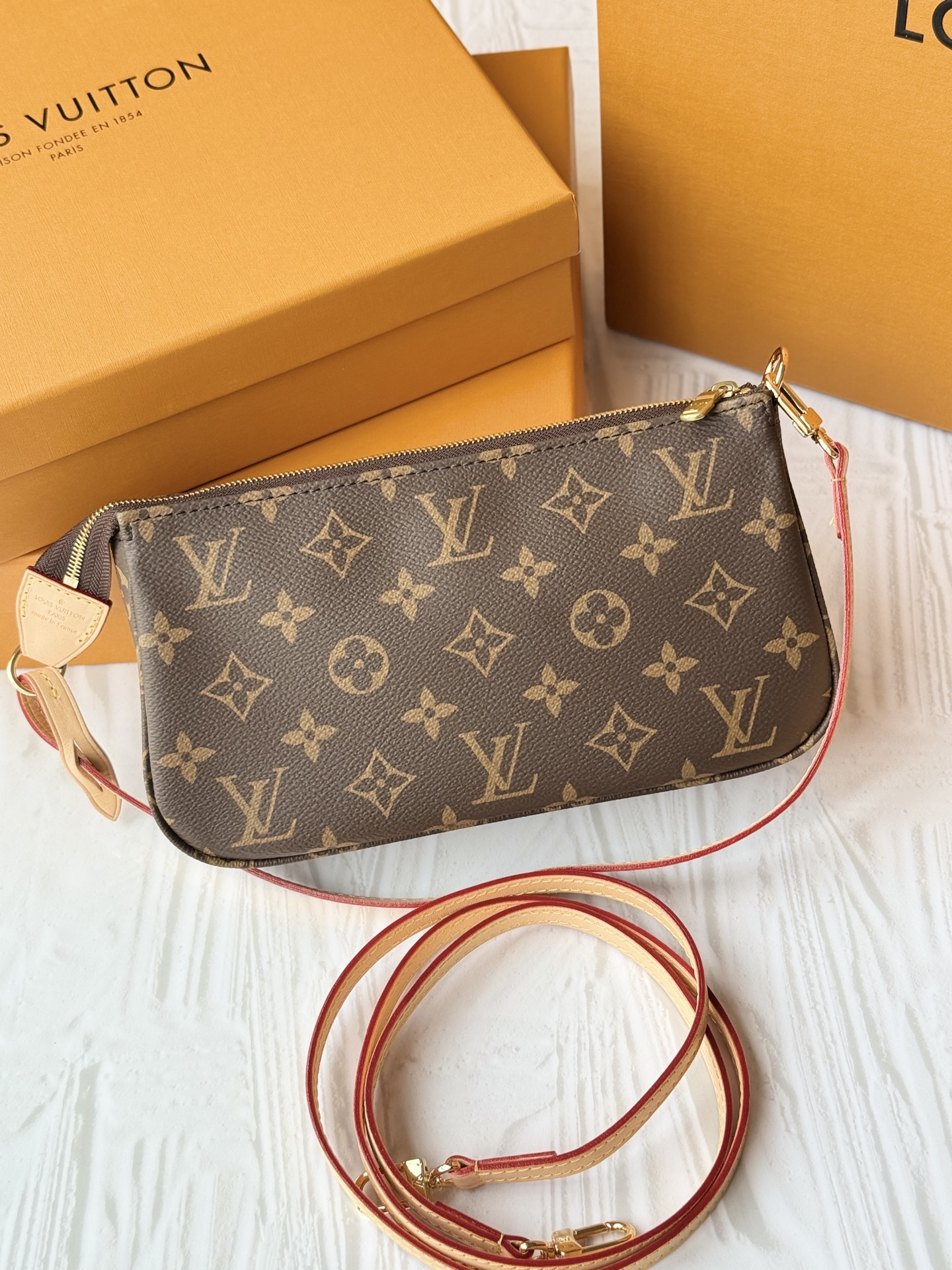 [TOP]Designer Bags Pochette Acc Shoulder Bag/Handbag - Brown - Gorchic - $147.99