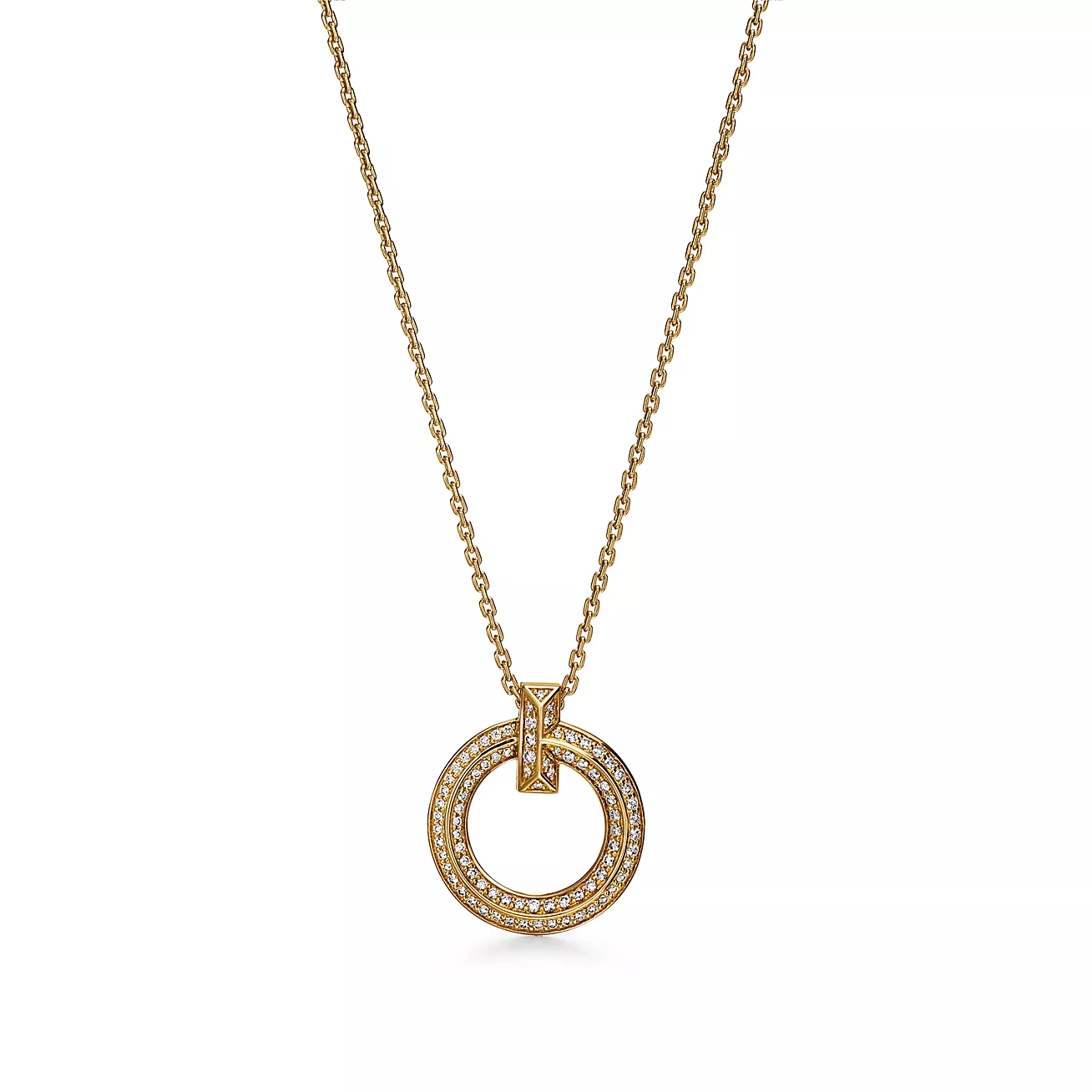 T.F. T T1 Narrow Circle Pendant Necklace - Gorchic - $44.99