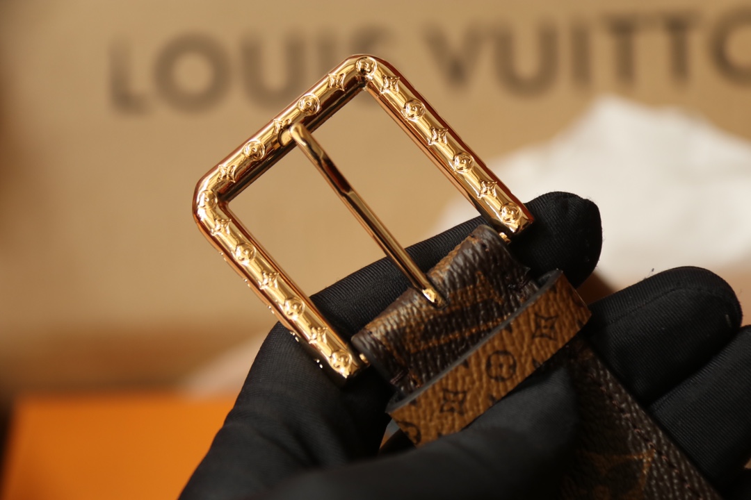 [TOP]Designer Monogram Reverse Canvas Daily Multi Pocket 30mm Belt - Gorchic - $168.99