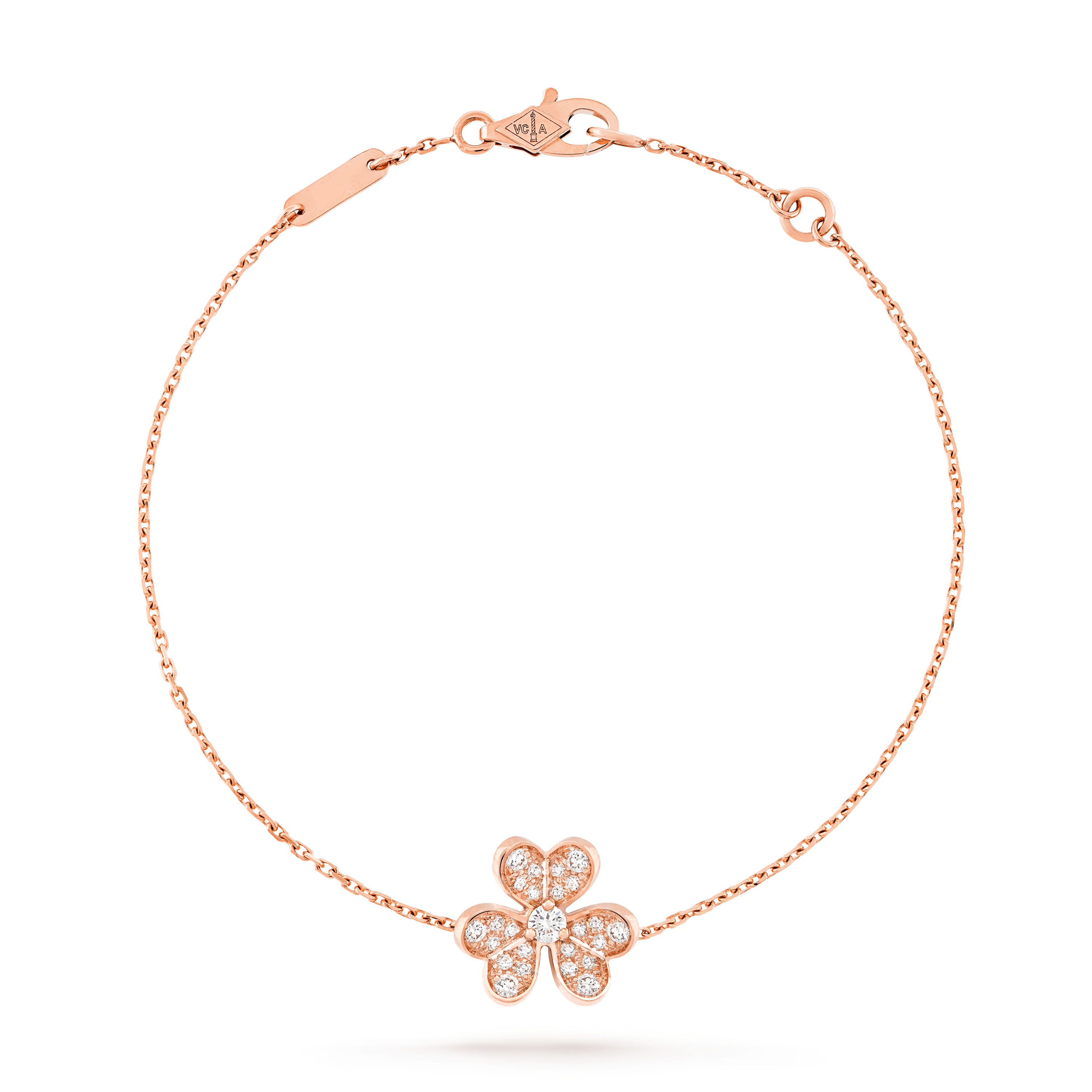VAC Vinatge Frivole bracelet, Rose gold, diamonds, Mini model - Gorchic - $48.99