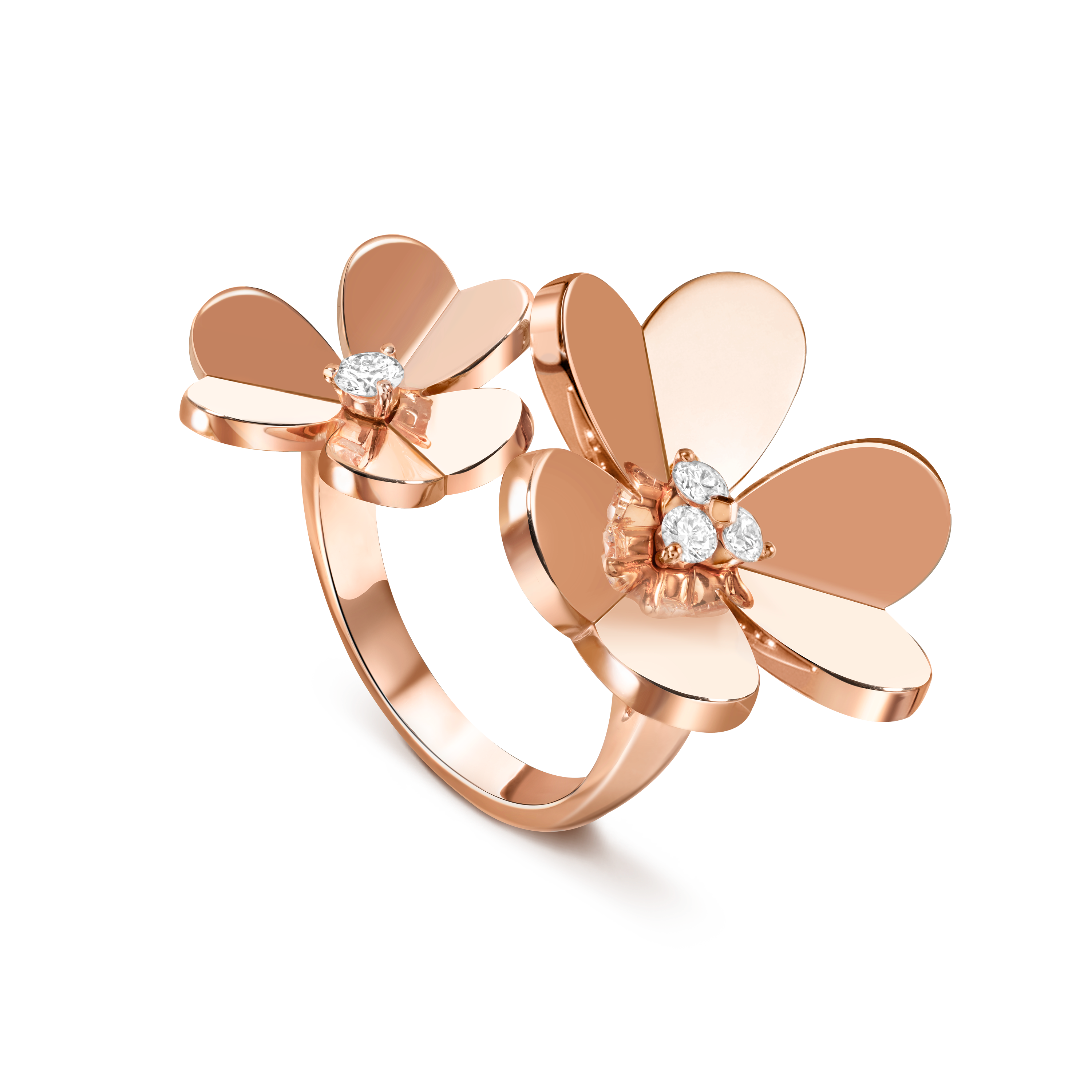 VAC Frivole Between the Finger ring, rose gold, diamonds - Gorchic - $39.99