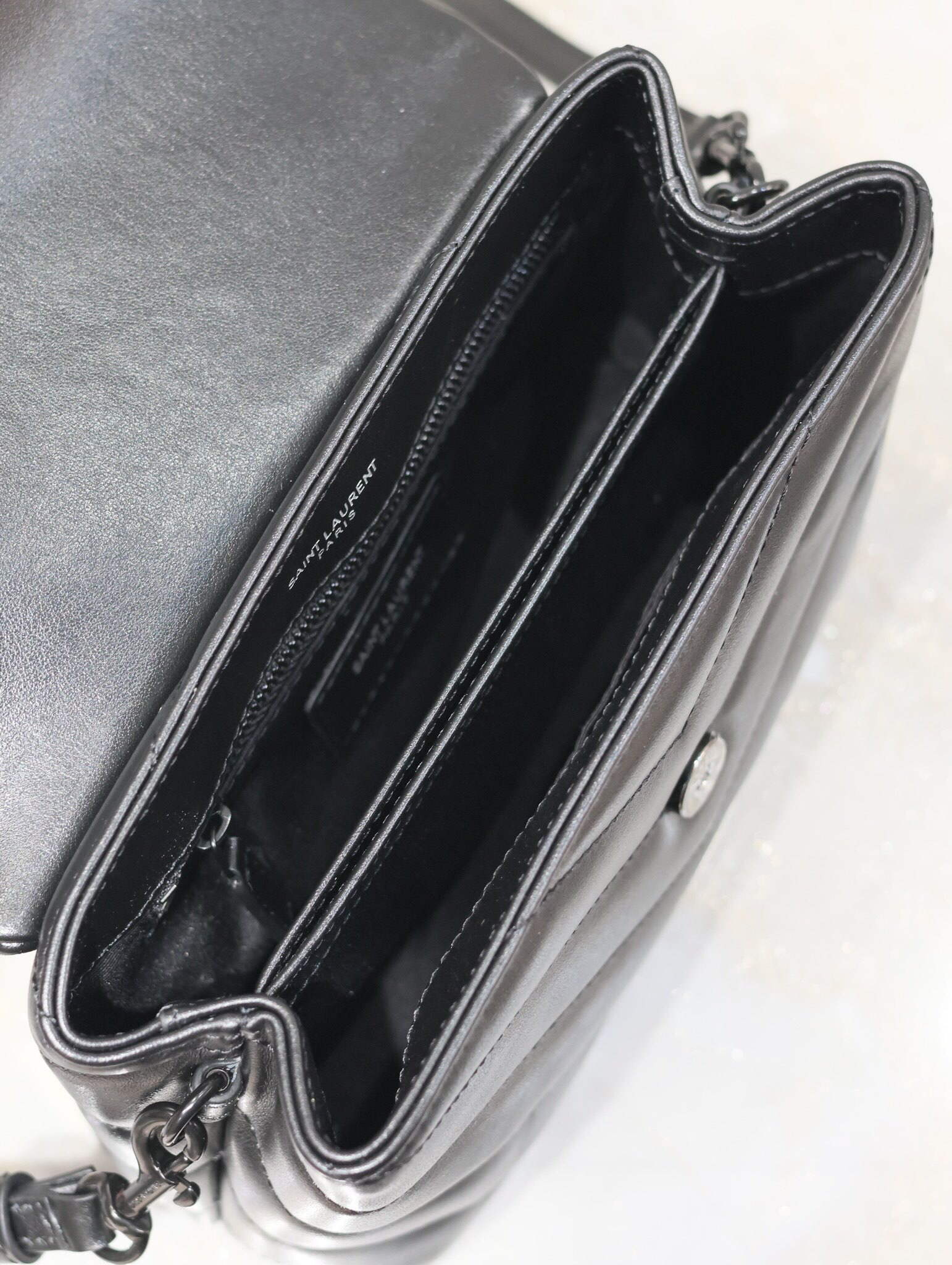 [TOP]Lady Designer Loulou Quilted Leather Shoulder Bag Black - Bag - Gorchic - $366.99