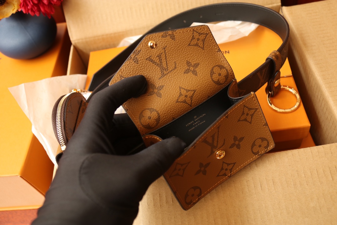 [TOP]Designer Monogram Reverse Canvas Daily Multi Pocket 30mm Belt - Gorchic - $168.99