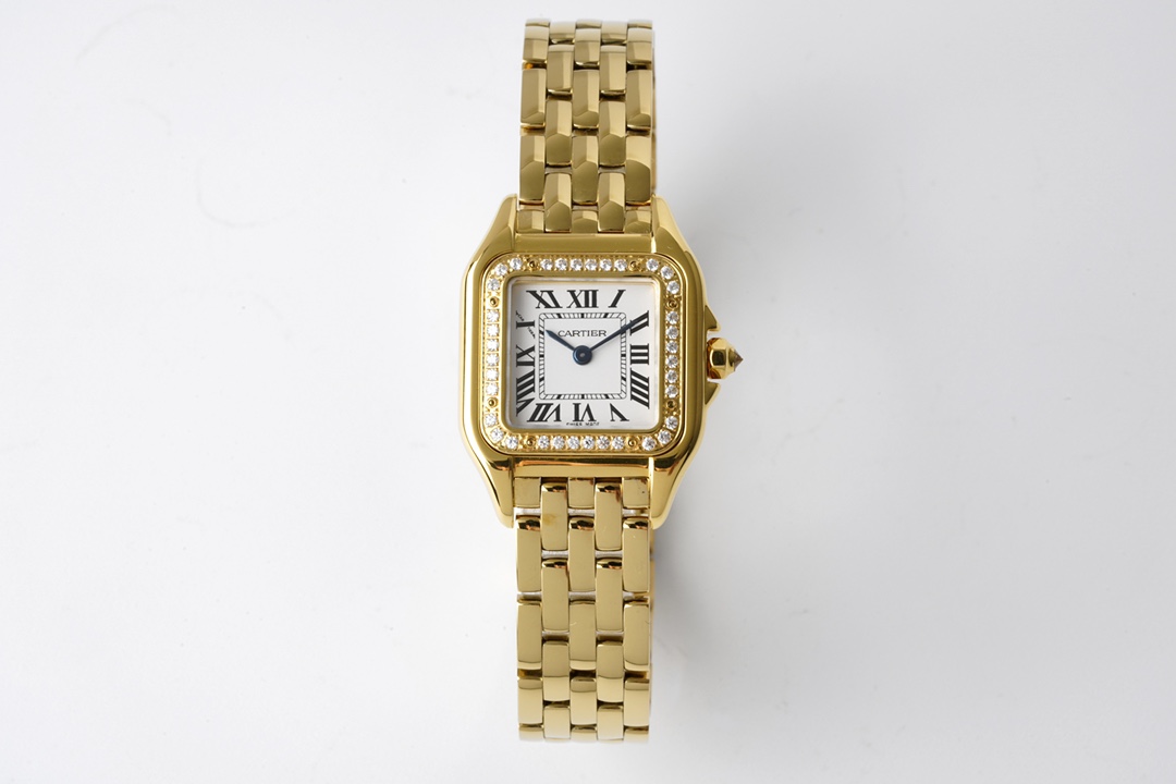 Cartyer Panthère de Cartyer watch, Yellow Gold, Diamond, Small Model - Gorchic - $120.99
