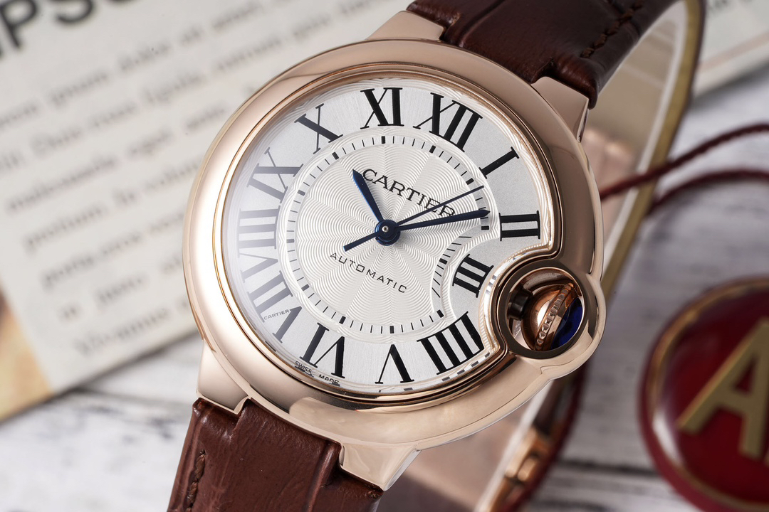 Cartyer Ballon Bleu de Cartyer Brown Strap Watch - Gorchic - $116.99