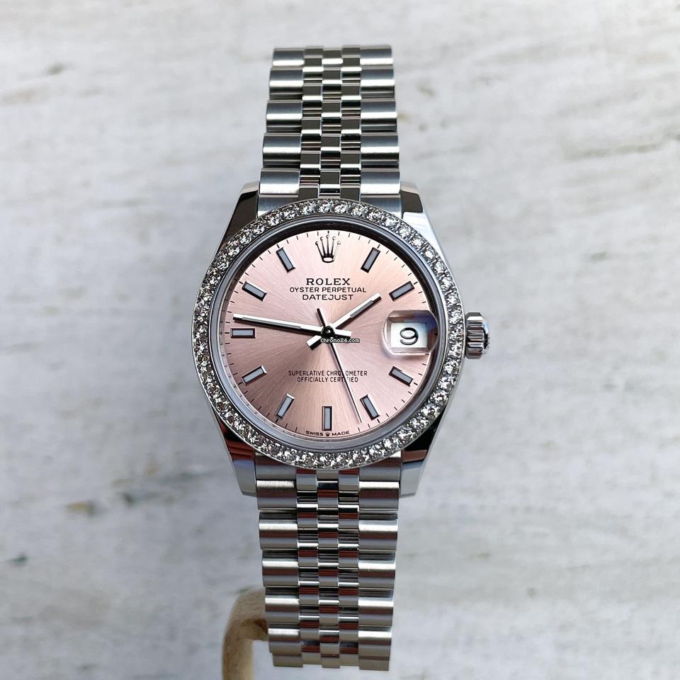 Rolex Datejust Rolex watch, Oystersteel, White Gold, Diamonds, Classic Size - Gorchic - $109.99