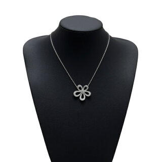 VAC Flowerlace pendant, White gold, diamonds - Gorchic - $44.99