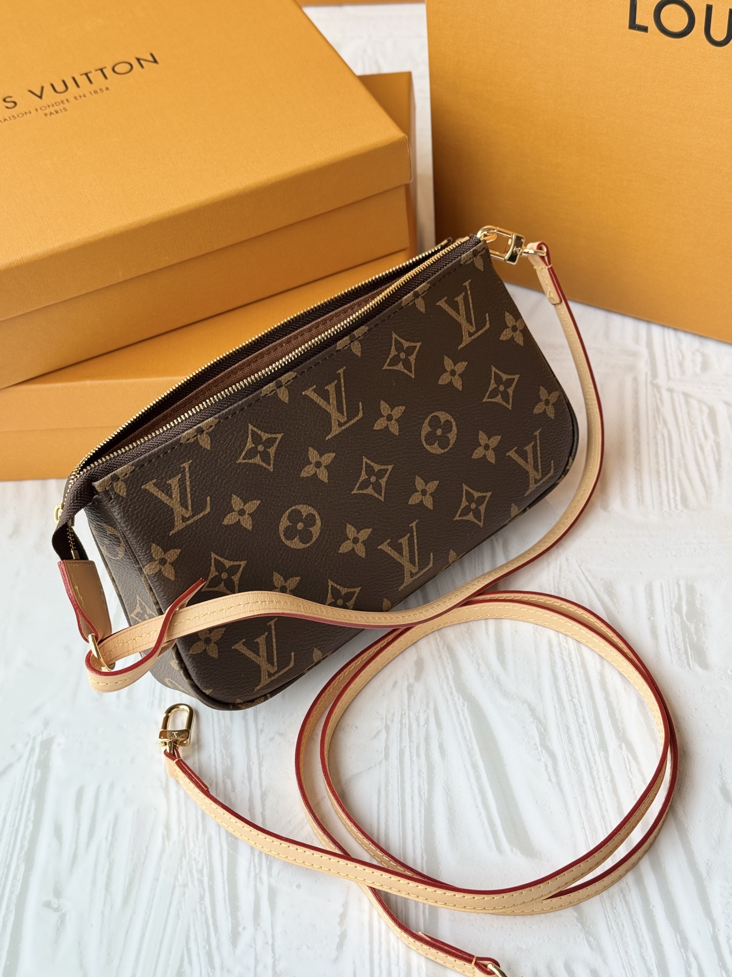 [TOP]Designer Bags Pochette Acc Shoulder Bag/Handbag - Brown - Gorchic - $147.99