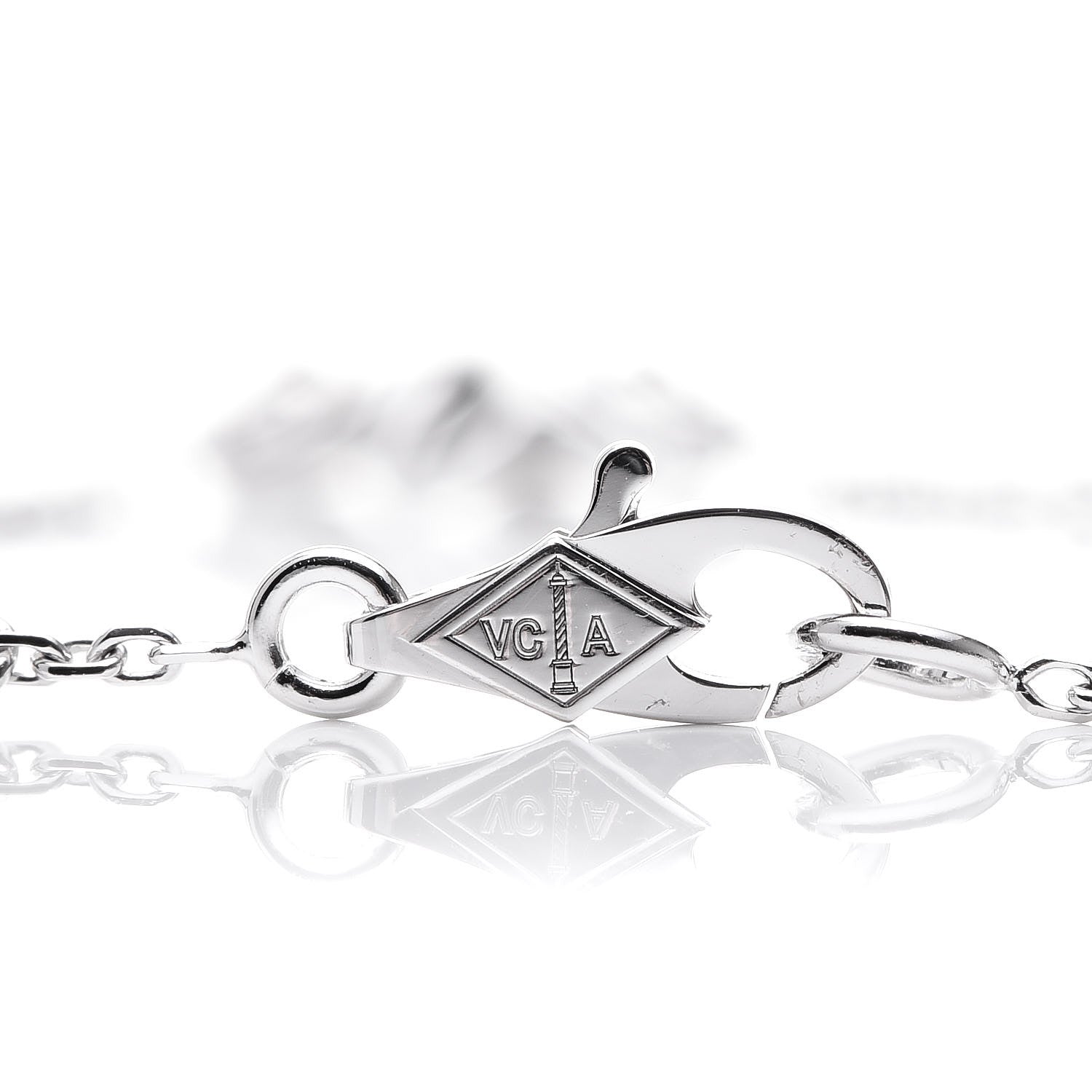 VAC Vinatge Frivole bracelet, White gold, diamonds, Mini model - Gorchic - $48.99