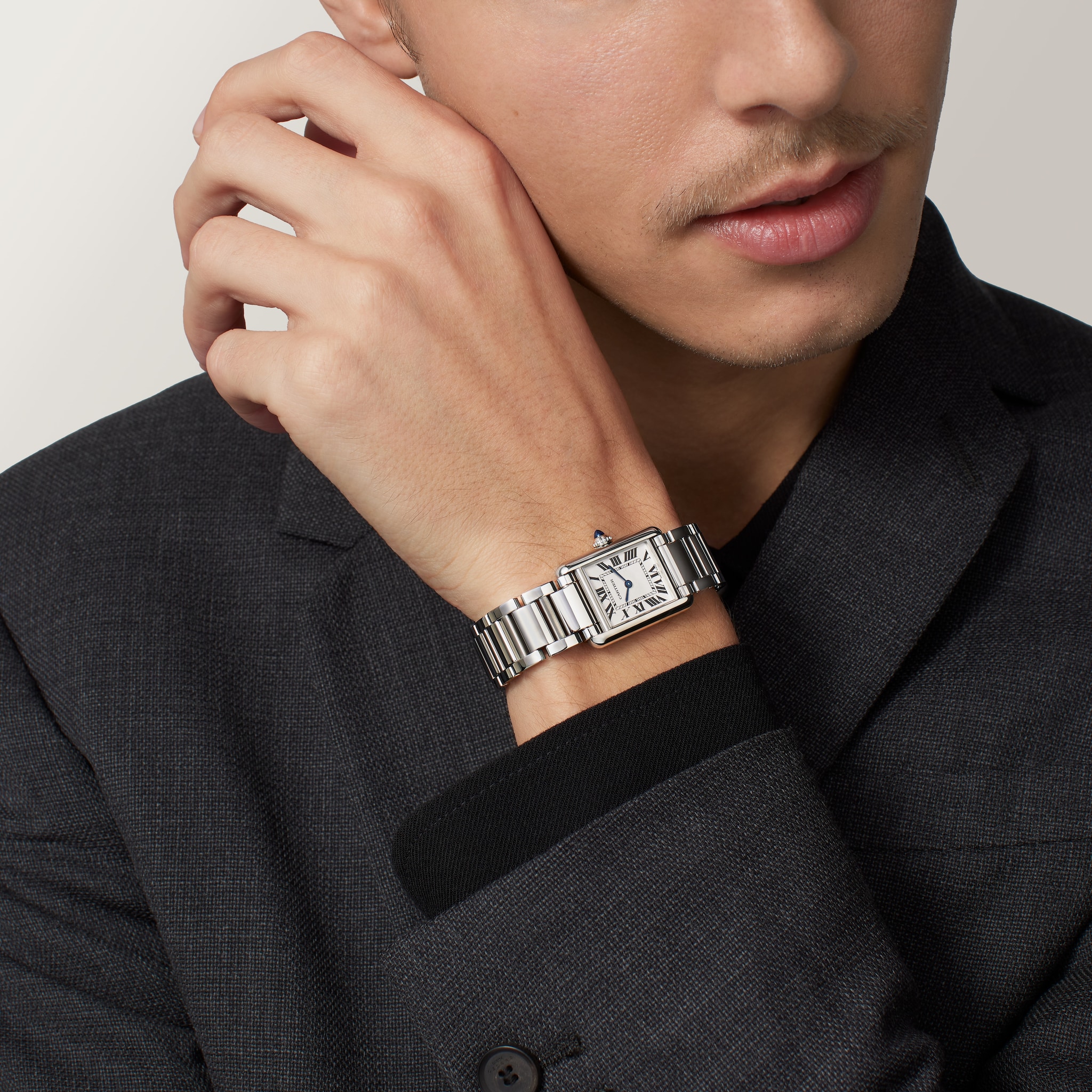 Cartyer Tank Must SolarBeat™ watch, White Gold, Small Model - Gorchic - $102.99