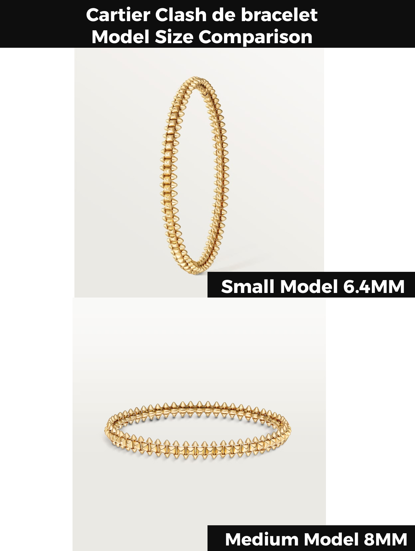 Cartie Clash de Cartyer bracelet, Yellow gold, Small model - Gorchic - $48.99