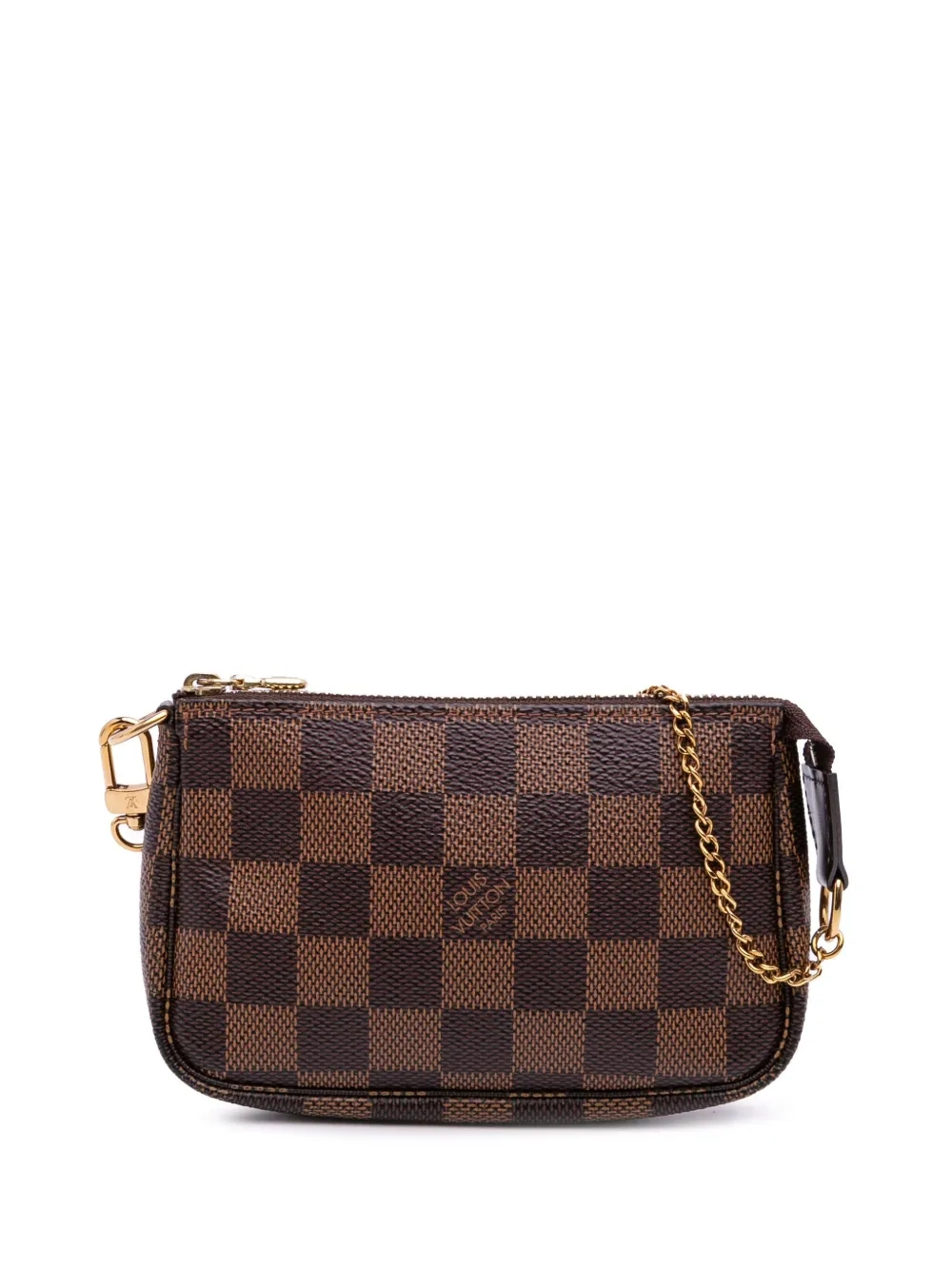 [TOP]Designer Damier Ebene Mini Pochette Accessoires Handbag - Black - Gorchic - $142.99