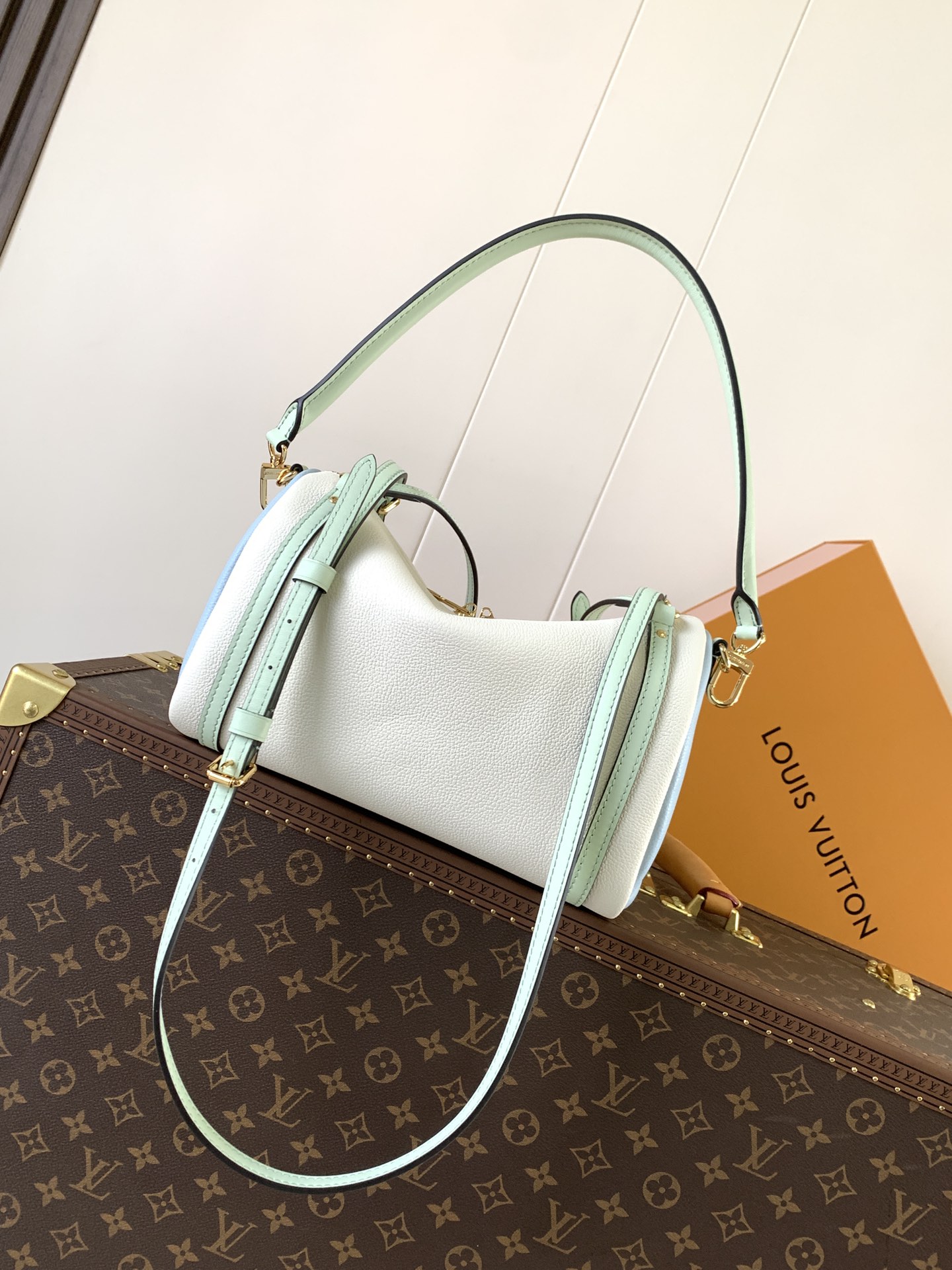 [TOP]Designer Express PM Bag - Ivory/Olympian Blue - Gorchic - $403.99