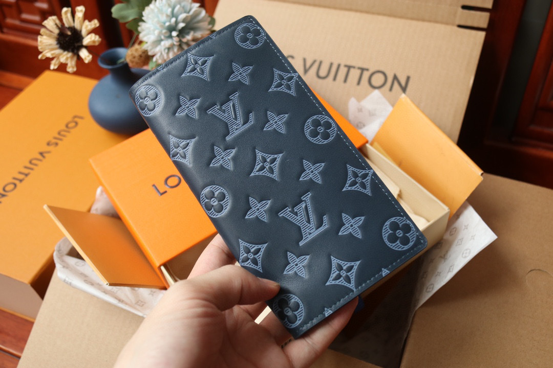 [TOP]Designer Monogram Wallet in Navy - Gorchic - $136.99