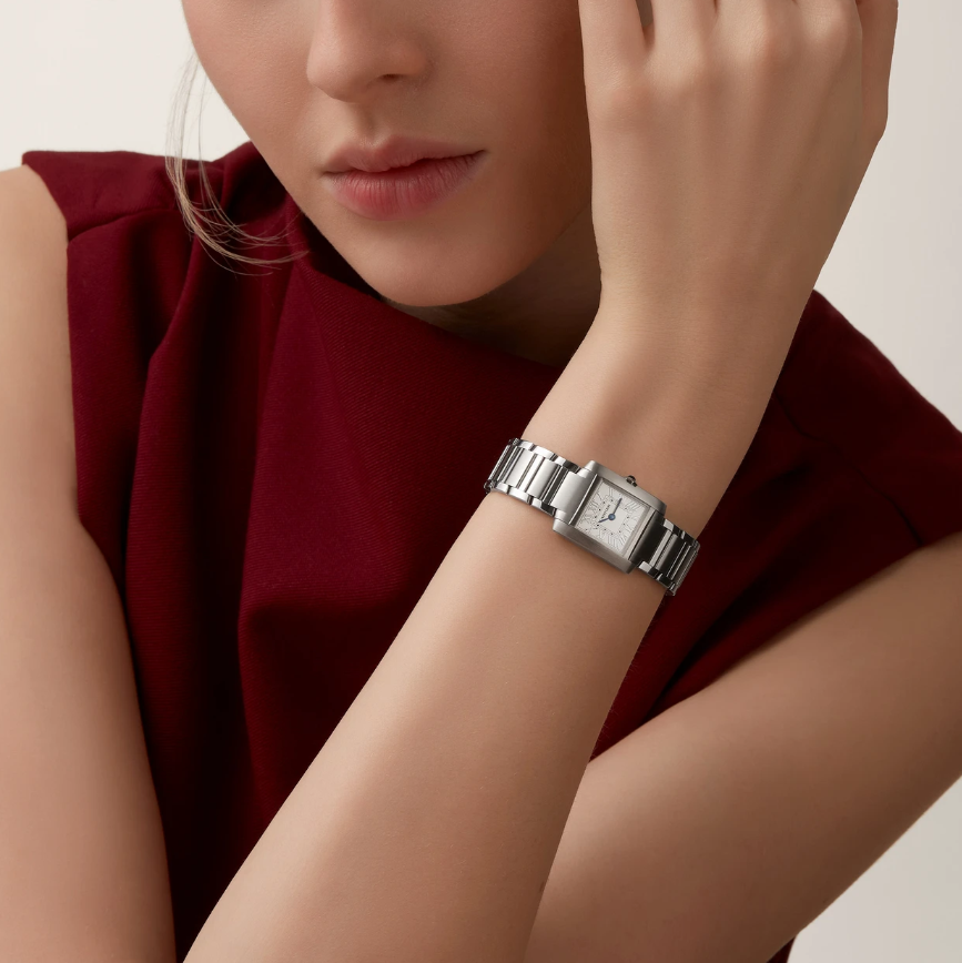 Cartyer Tank Cartyer Française watch,White Gold,Small Model - Gorchic - $134.99