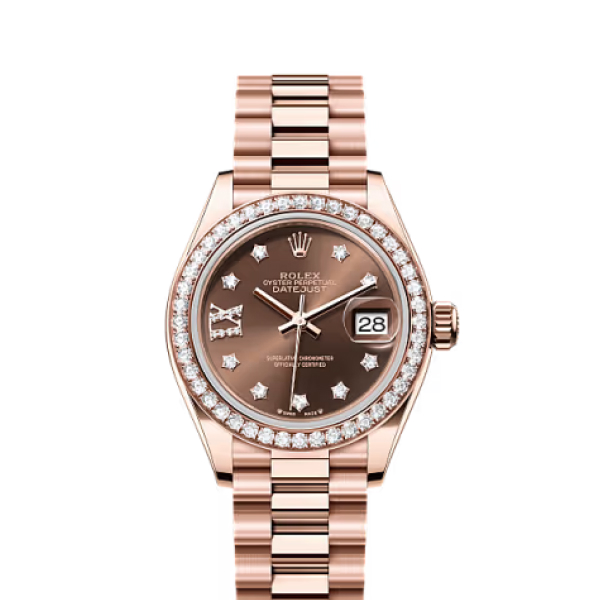 Rolex Datejust Rolex watch, Quartz watch, Oystersteel, Rose Gold, Diamonds, Classic Size - Gorchic - $127.99
