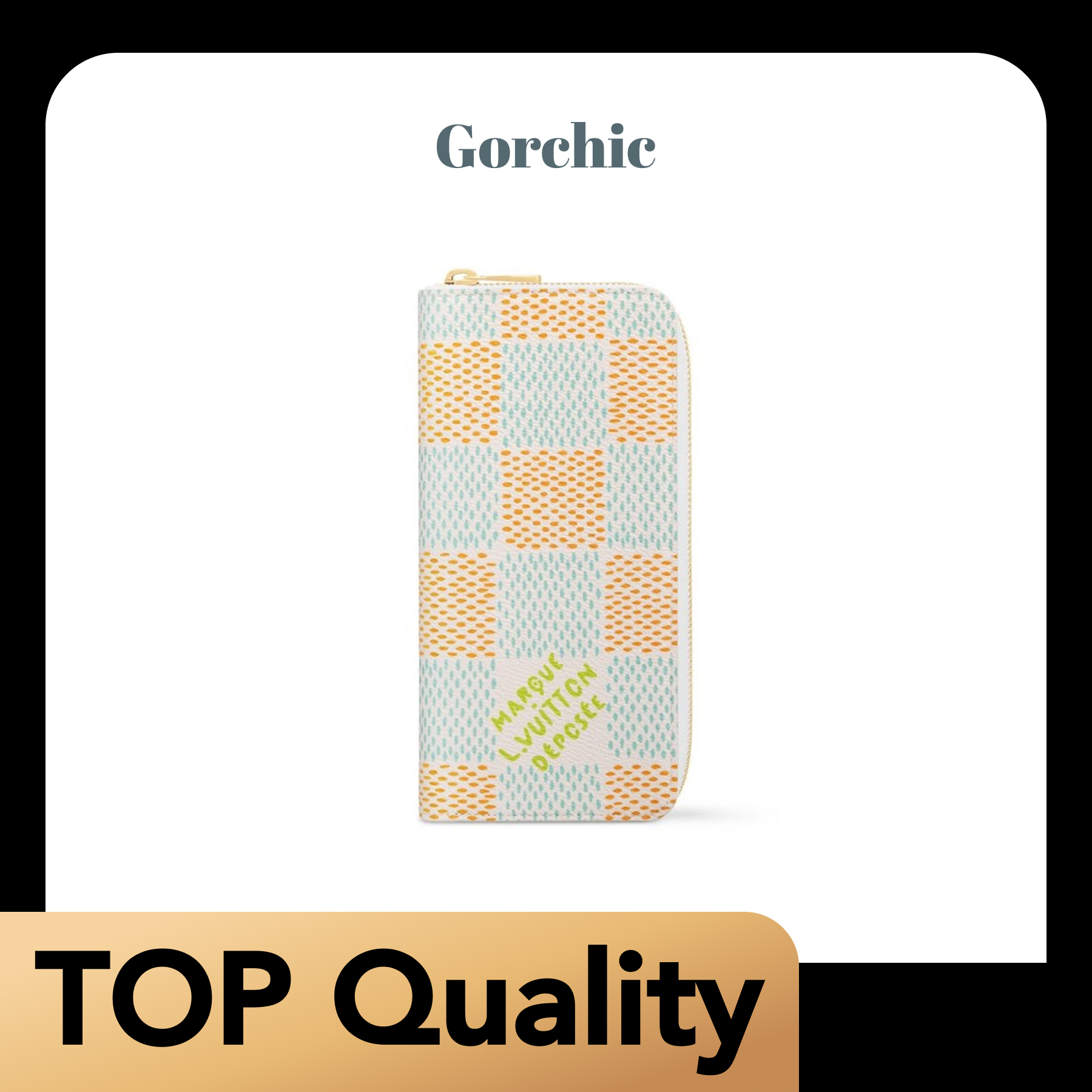 [TOP]Designer Zippy Vertical Wallet - Gorchic - $142.99
