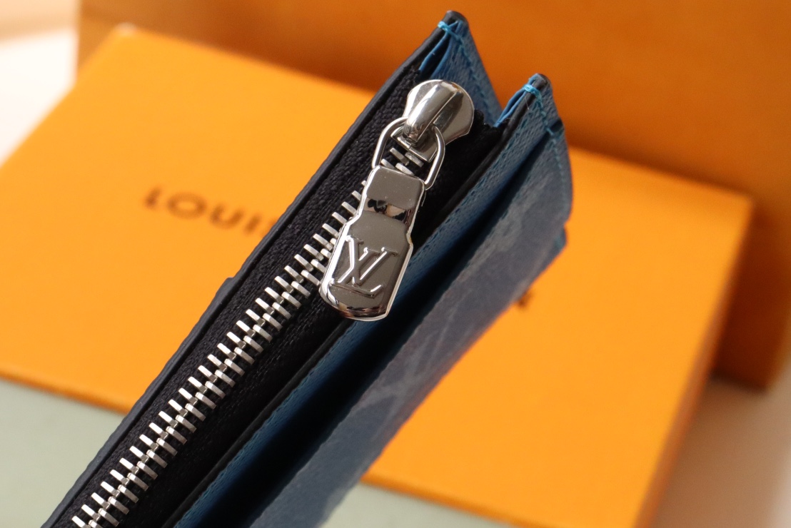 [TOP]Designer Taigarama Blue Coin & Business Card Holder Men's Wallet - Gorchic - $120.99