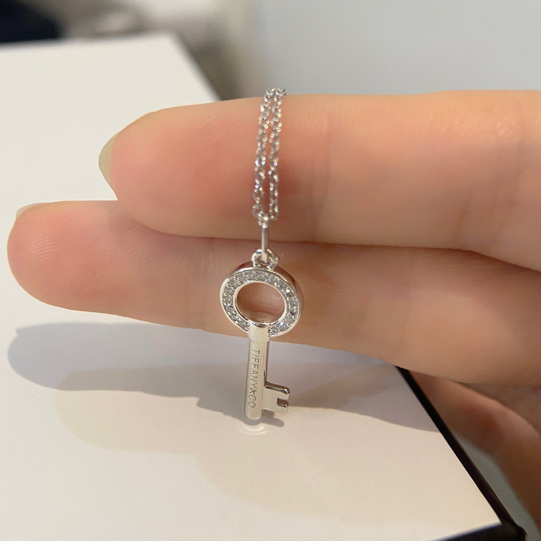 T.F. Keys Modern Keys Open Round Key Pendant Necklace - Gorchic - $44.99