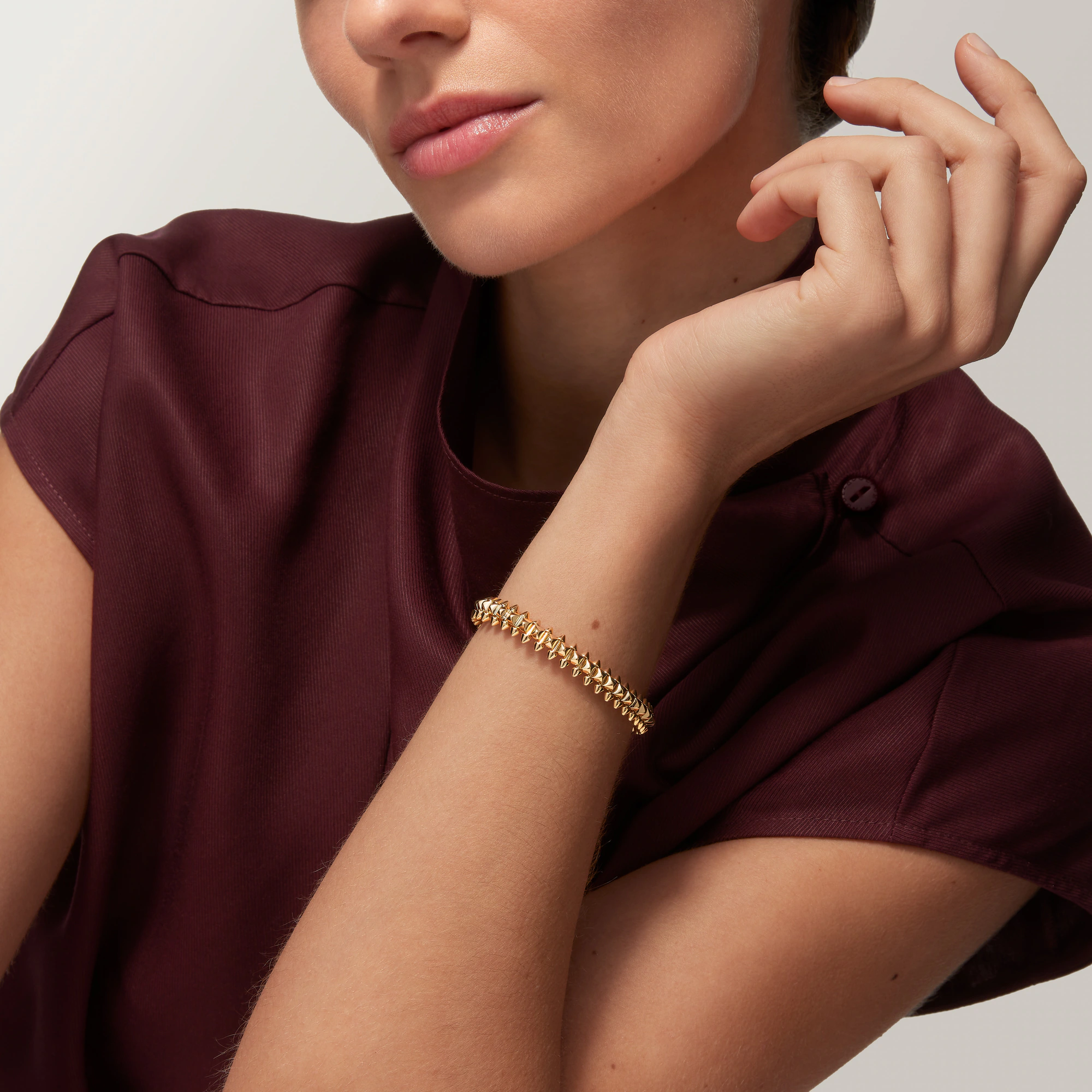 Cartie Clash de Cartyer bracelet, Yellow gold, Medium model - Gorchic - $48.99