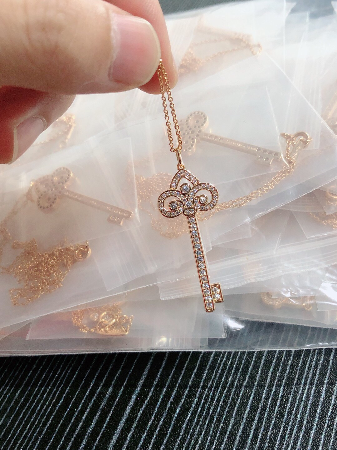 T.F. Keys Fleur de Lis Key Necklace - Gorchic - $44.99