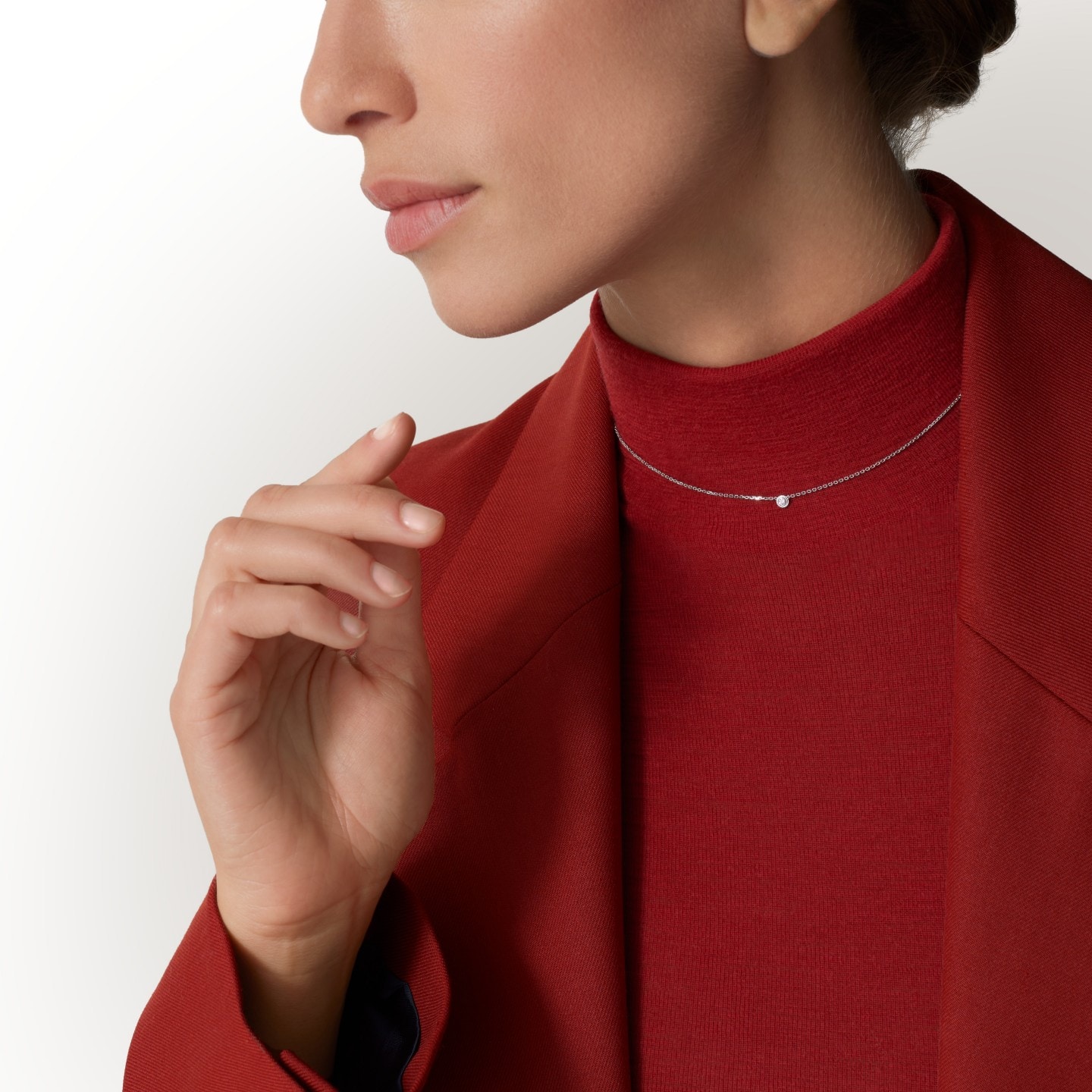 Cartyer d'Amour pendant necklace Cartyer pendant, White gold, diamonds, Mini model - Gorchic - $44.99