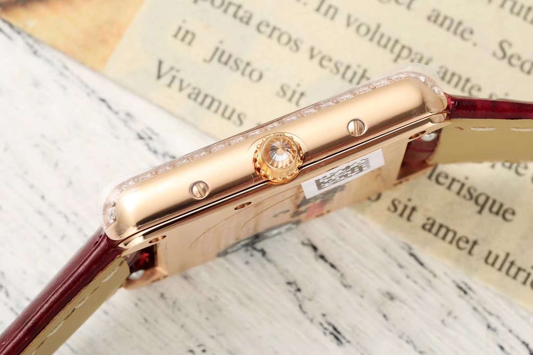 Cartyer Tank Louis  Cartyer watch, Yellow Gold, Diamonds, Small Model - Gorchic - $134.99