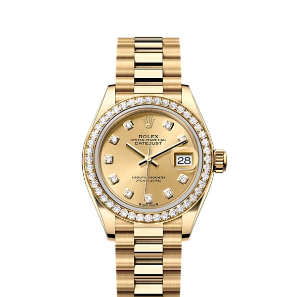 Rolex Datejust Rolex watch, Oystersteel, Yellow Gold, Diamonds, Classic Size - Gorchic - $118.99