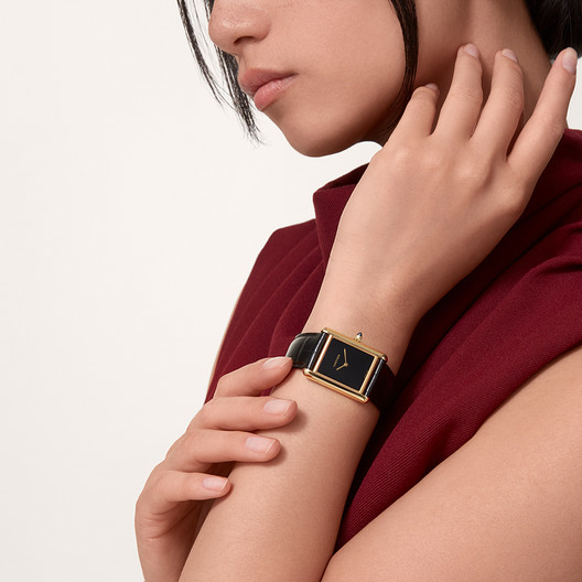 Cartyer Tank Louis Cartyer watch,Yellow Gold,Medium Model - Gorchic - $109.99