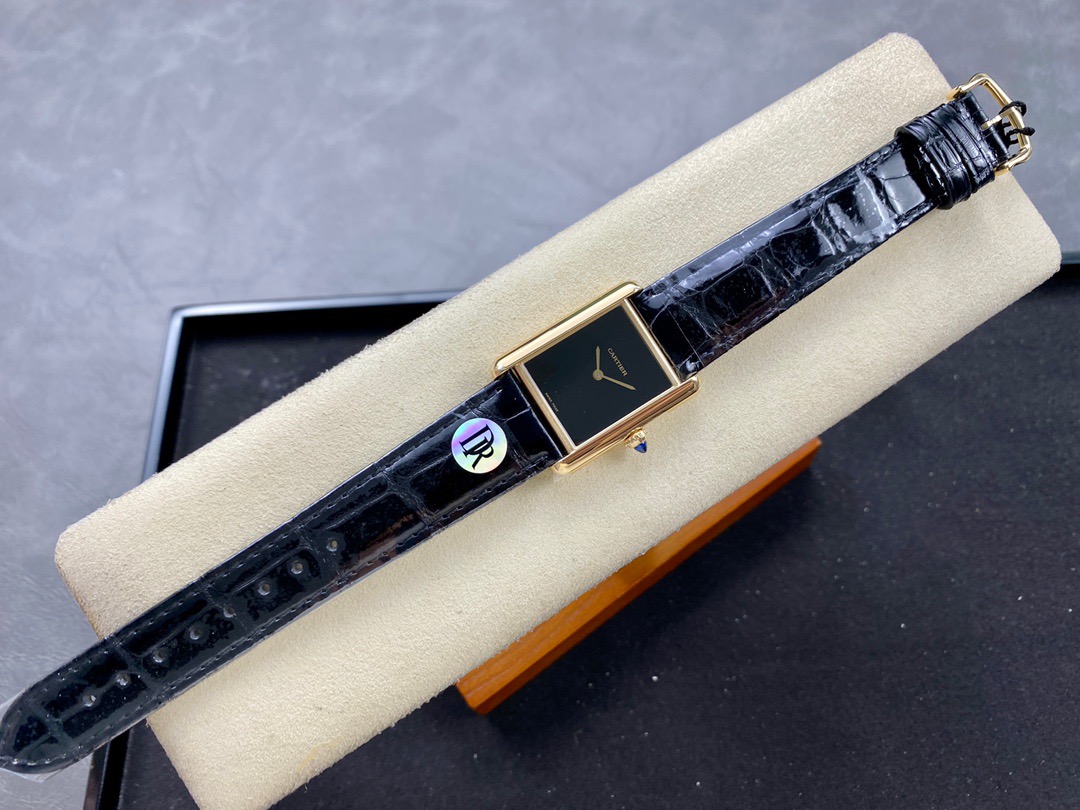 Cartyer Tank Louis Cartyer watch,Yellow Gold,Medium Model - Gorchic - $109.99