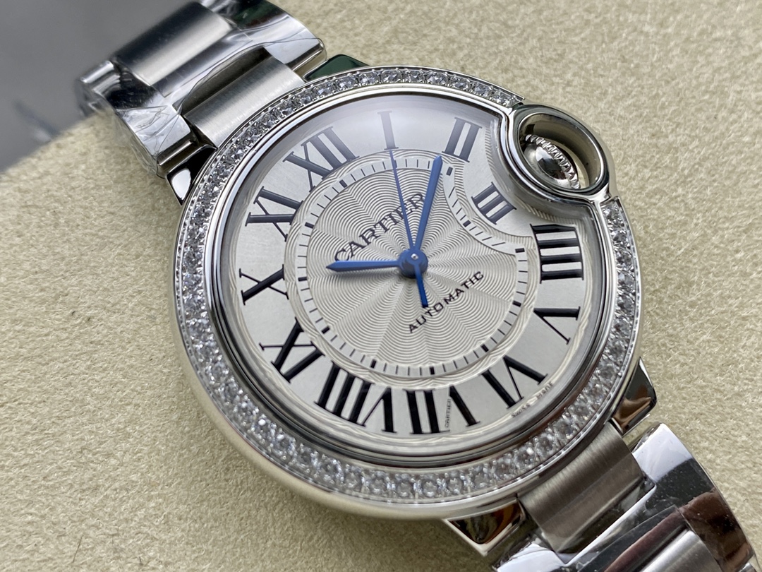 Cartyer Ballon Bleu de Cartyer Watch,White Gold, Diamonds，Small Model - Gorchic - $158.99