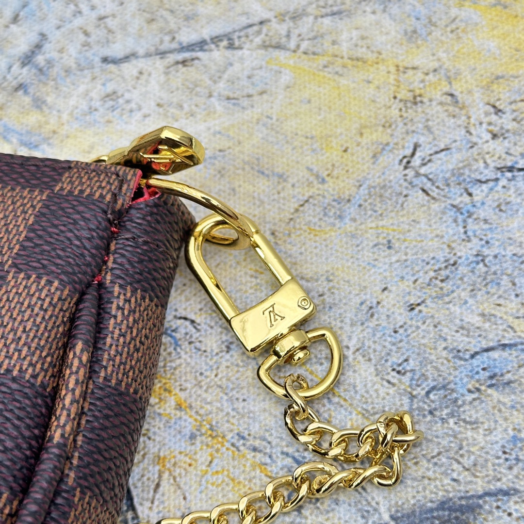 [TOP]Designer Damier Ebene Mini Pochette Accessoires Handbag - Black - Gorchic - $142.99