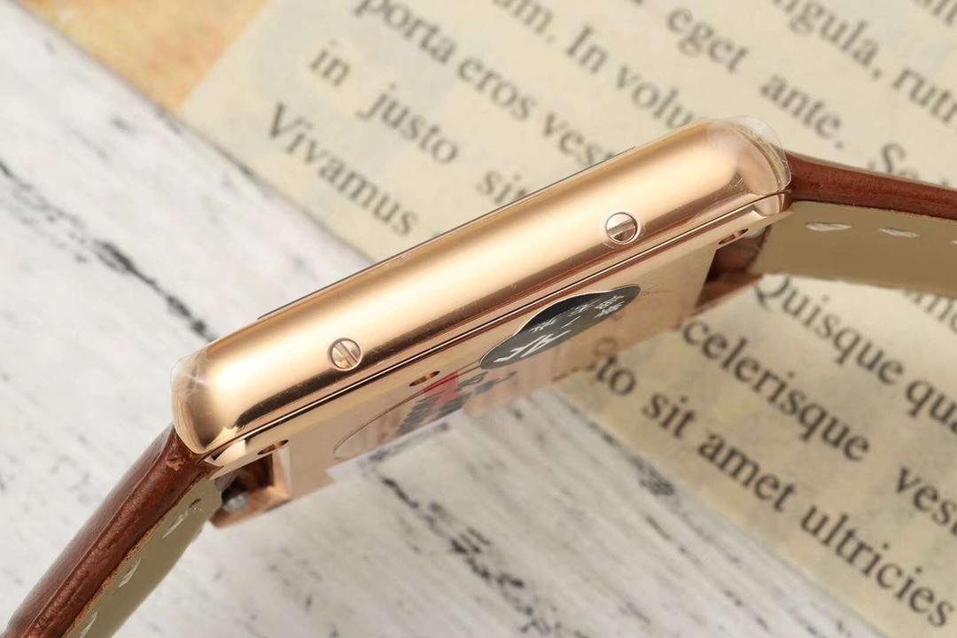 Cartyer TankLouis Cartyer watch, Rose Gold, Small Model - Gorchic - $125.99