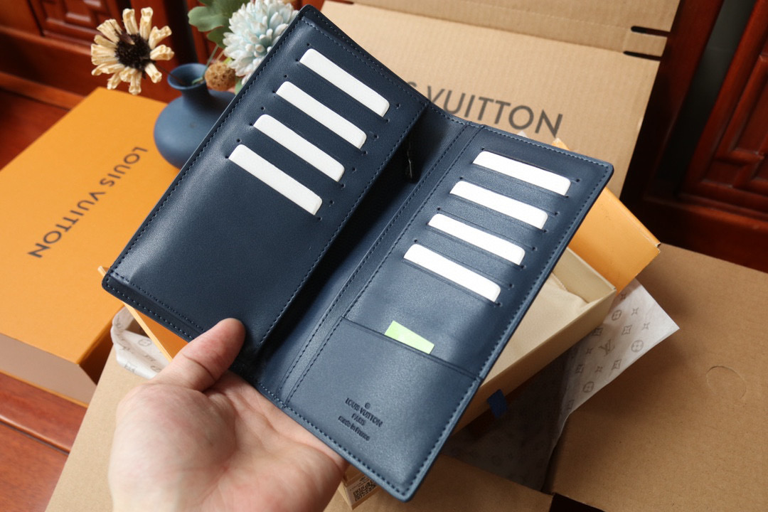 [TOP]Designer Monogram Wallet in Navy - Gorchic - $136.99