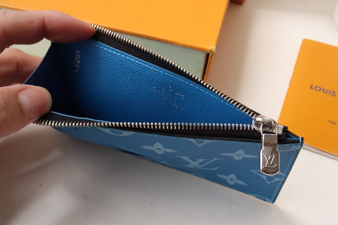 [TOP]Designer Taigarama Blue Coin & Business Card Holder Men's Wallet - Gorchic - $120.99