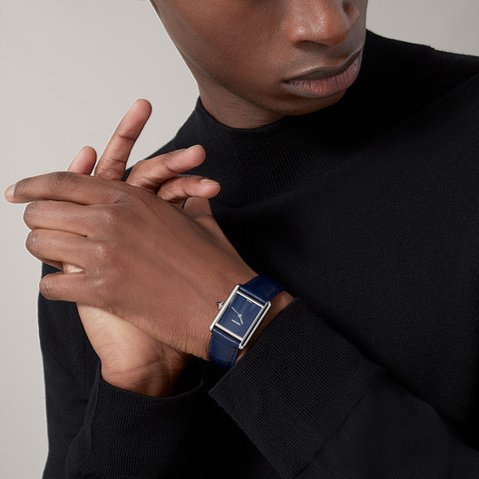 Cartyer Tank Must De Cartyer watch, White Gold, Large Model - Gorchic - $109.99