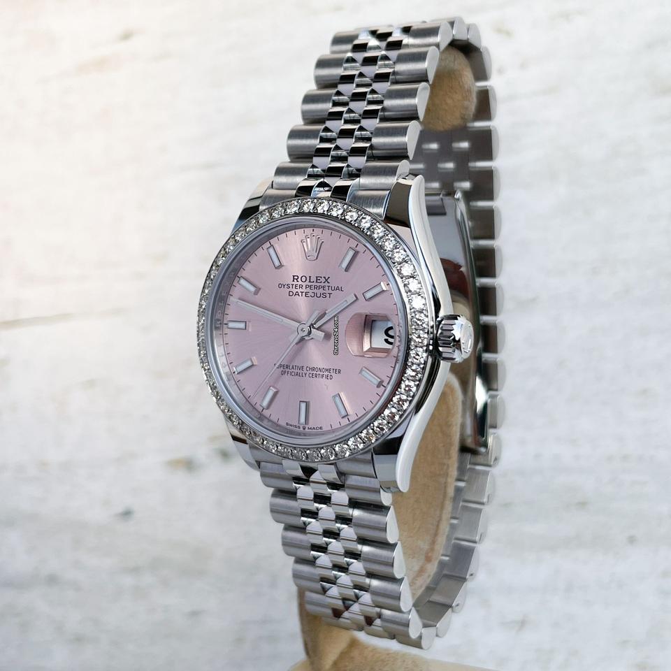 Rolex Datejust Rolex watch, Oystersteel, White Gold, Diamonds, Classic Size - Gorchic - $109.99