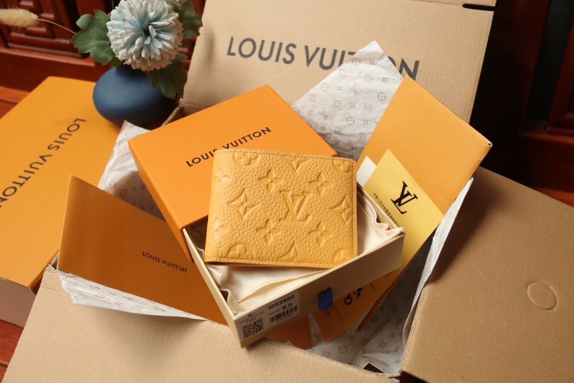 [TOP]Designer Yellow Taurillon Leather Slender Wallet - Gorchic - $131.99