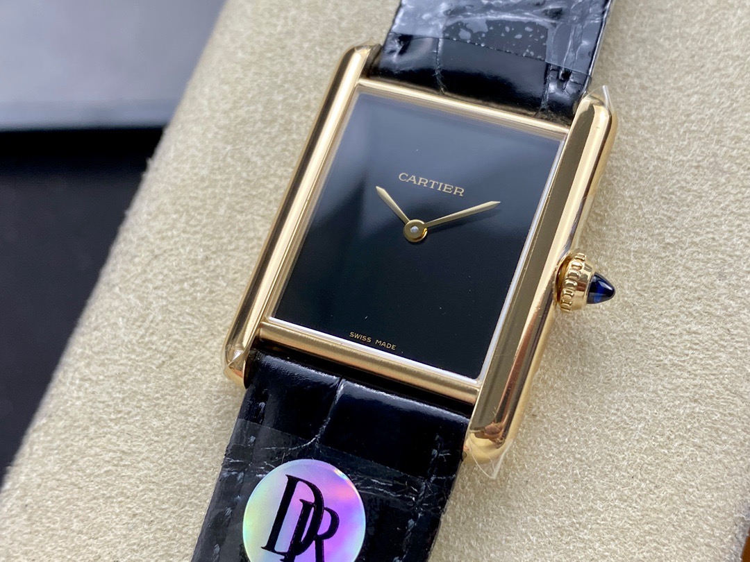 Cartyer Tank Louis Cartyer watch,Yellow Gold,Medium Model - Gorchic - $109.99