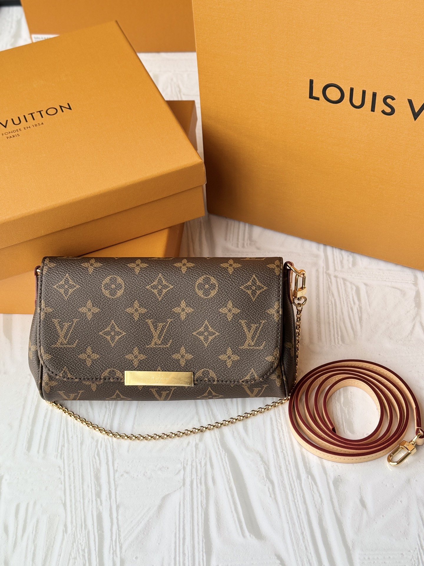 [TOP]Designer Bag GHW Favorite MM Shoulder Bag - Brown - Gorchic - $195.99