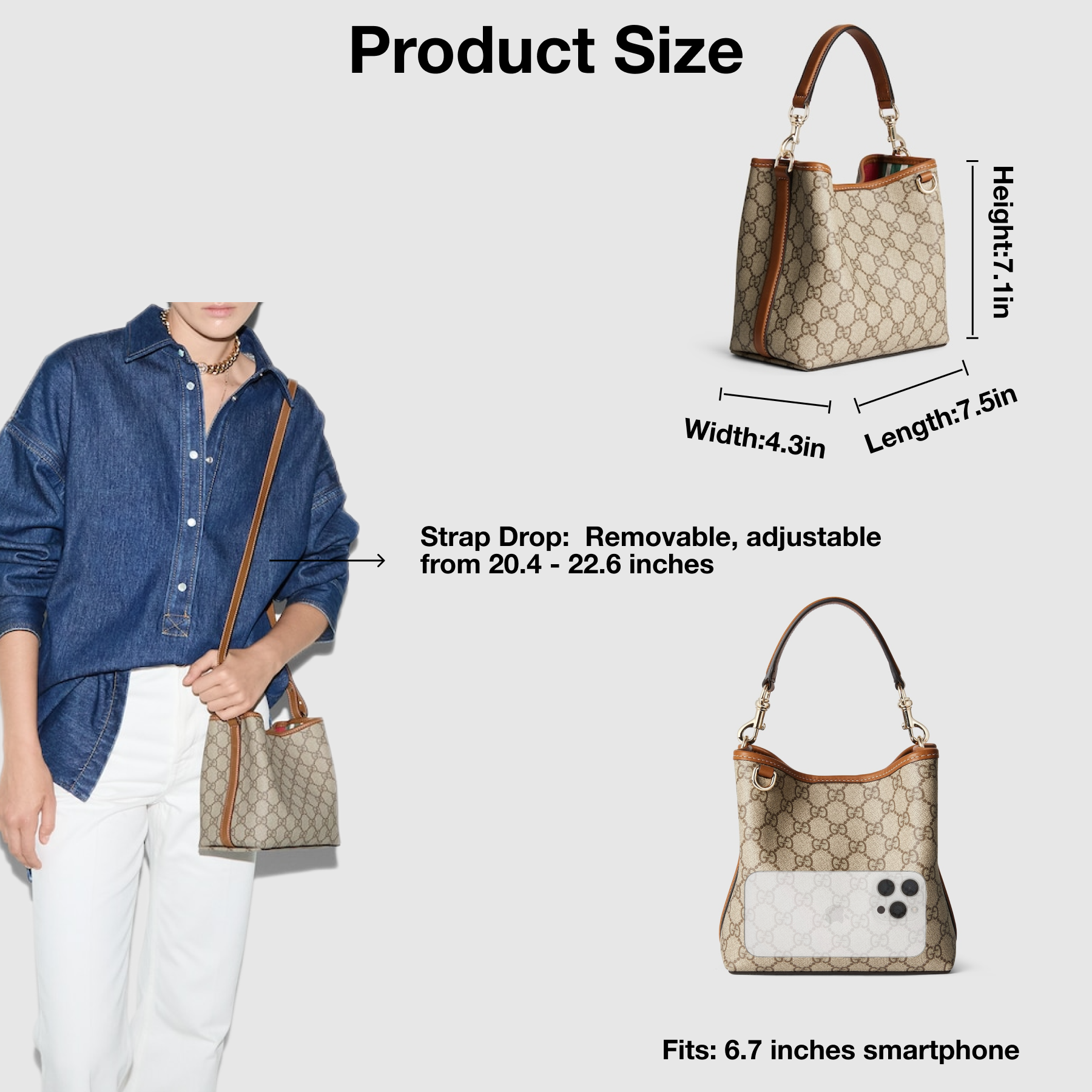 Double-G GG Emblem bucket bag - Small - Gorchic - $120.99