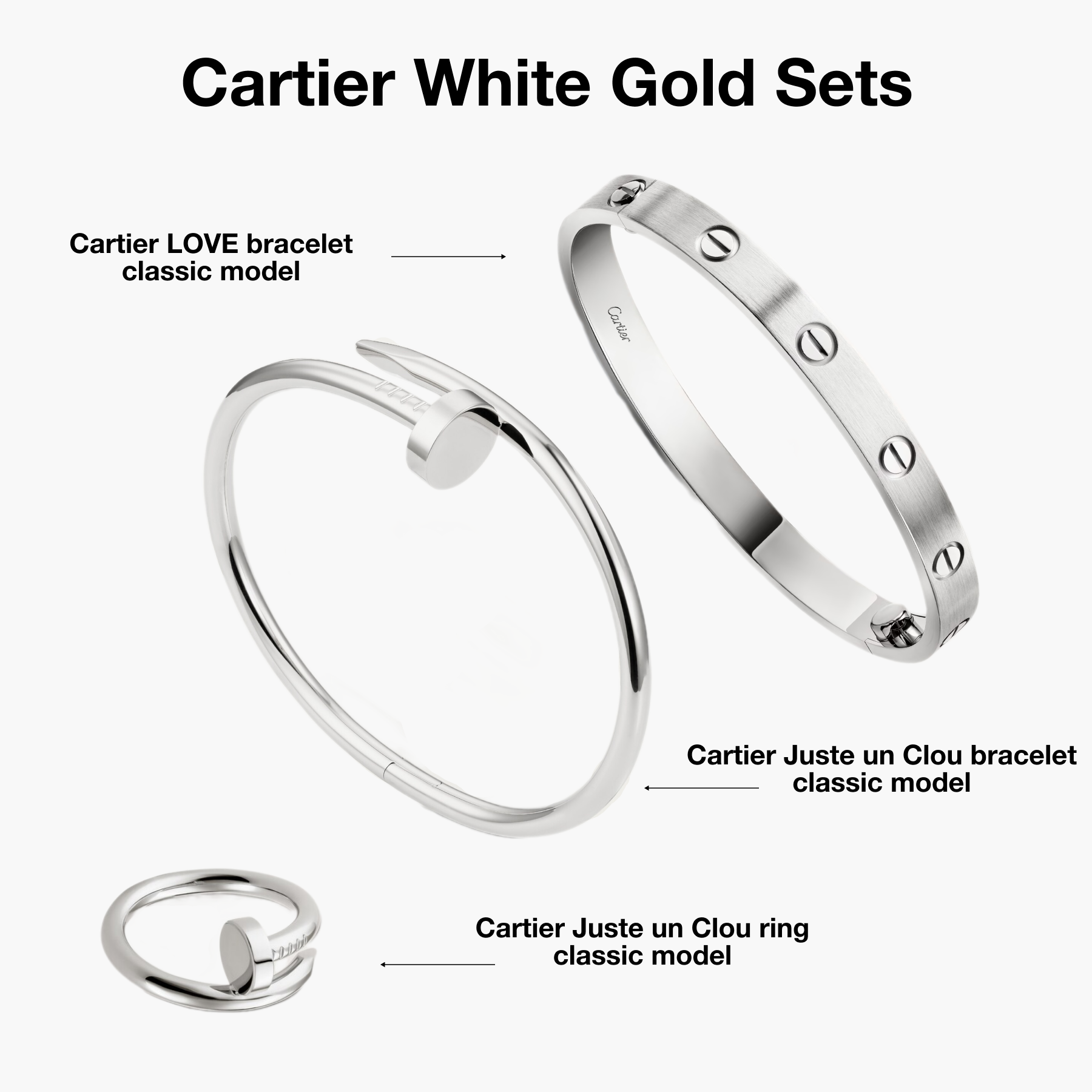 Cartyer White Gold Sets - Gorchic - $128.99