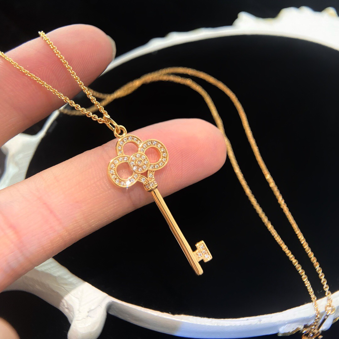 T.F. Keys Crown Key Necklace - Gorchic - $44.99