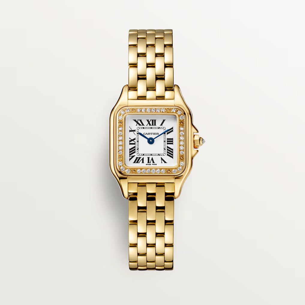 Cartyer Panthère de Cartyer watch, Yellow Gold, Diamond, Small Model - Gorchic - $120.99