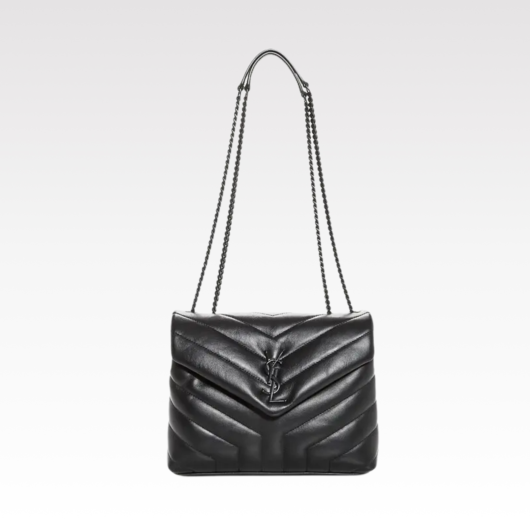 [TOP]Lady Designer Loulou Quilted Leather Shoulder Bag Black - Bag - Gorchic - $366.99