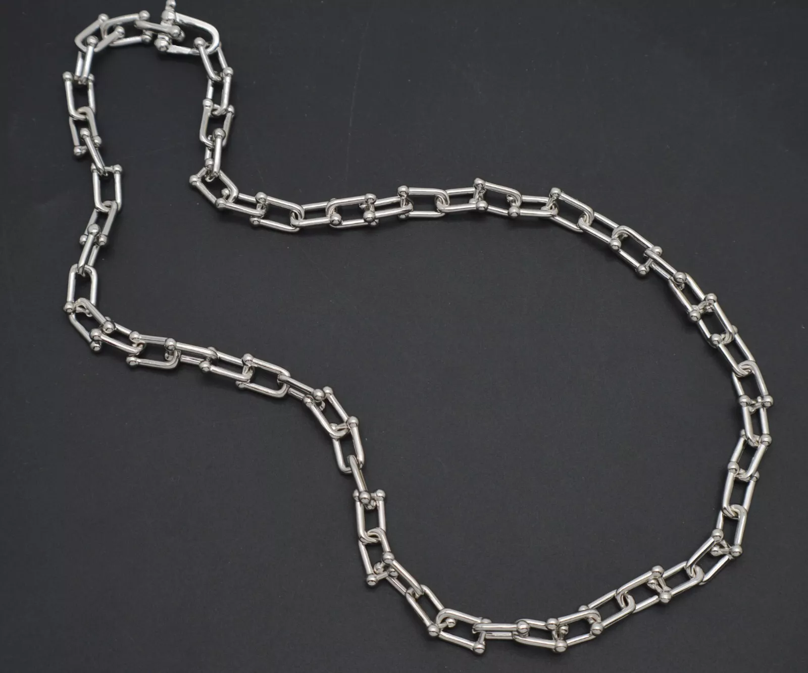 T.F. HardWear Graduated Link Necklace in Sterling SiBager - Gorchic - $44.99