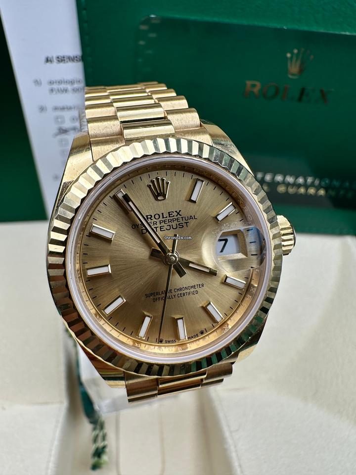 Rolex Datejust Rolex watch, Oystersteel, Yellow Gold, Classic Size - Gorchic - $109.99